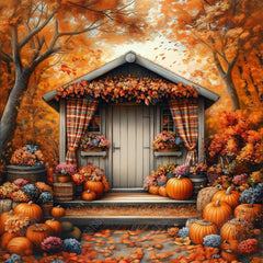 Gatsby Autumn Forest Cottage Photography Backdrop Gbsx-01177