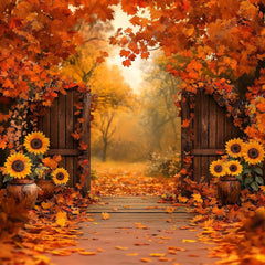 Gatsby Autumn Forest Entrance Photography Backdrop Gbsx-01133