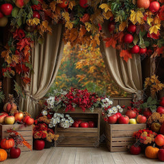 Gatsby Autumn Harvest Garden Apples Photography Backdrop Gbsx-01132