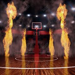 Gatsby Basketball Stadium On Fire Photography Backdrop Gbsx-01287