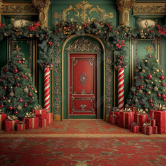 Gatsby Christmas Arched Door Photography Backdrop Gbsx-01141