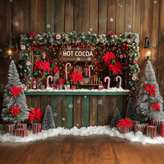Gatsby Christmas Hot Cocoa Bar Photography Backdrop Gbsx-01091