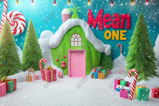 Gatsby Christmas Mean One Cake Smash Photography Backdrop Gbsx-01437