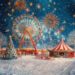 Gatsby Christmas Night Circus Ferris Wheel Photography Backdrop Gbsx-01203