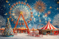 Gatsby Christmas Night Circus Ferris Wheel Photography Backdrop Gbsx-01203
