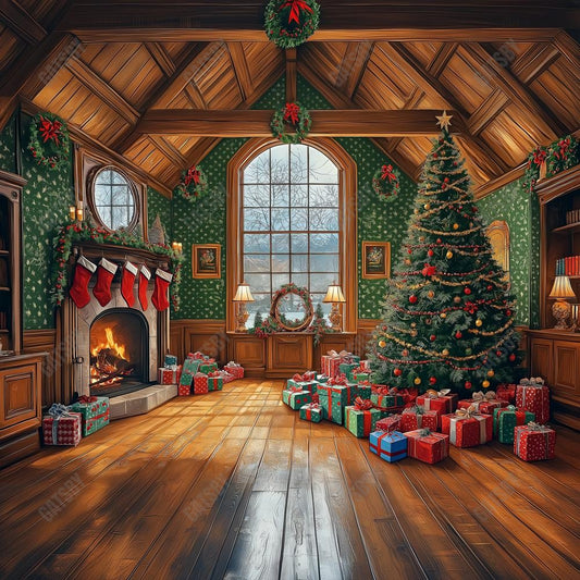 Gatsby Christmas North Pole Loft Photography Backdrop Gbsx-01101