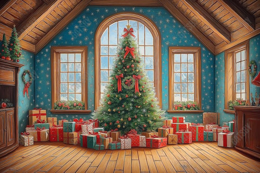 Gatsby Christmas North Pole Loft Photography Backdrop Gbsx-01102