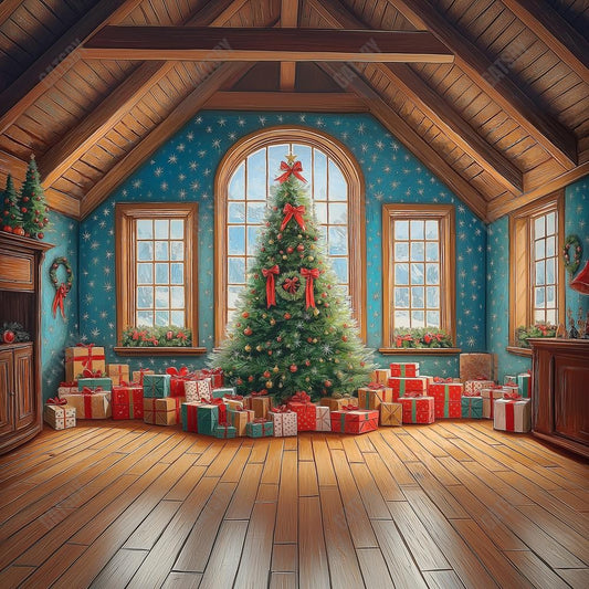 Gatsby Christmas North Pole Loft Photography Backdrop Gbsx-01102