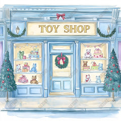 Gatsby Christmas Toy Shop Photography Backdrop Gbsx-01190