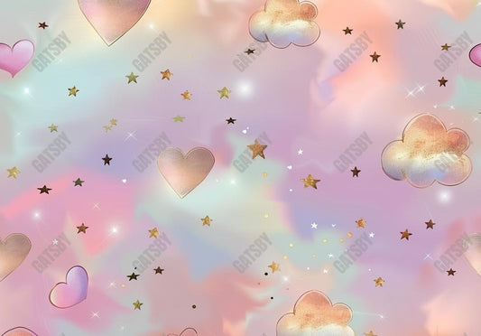 Gatsby Colorful Valentine Sky Stars And Cloud Photography Backdrop Gbsx-01243
