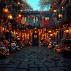 Gatsby Day Of The Dead Night House Photography Backdrop Gbsx-01157
