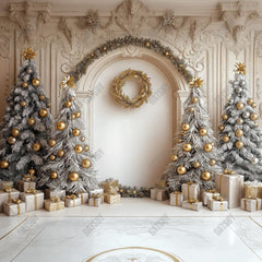 Gatsby Elegant Arched Christmas Wall Photography Backdrop Gbsx-01106
