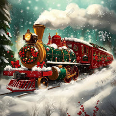 Gatsby Fine Art Christmas Train Photography Backdrop Gbsx-01126