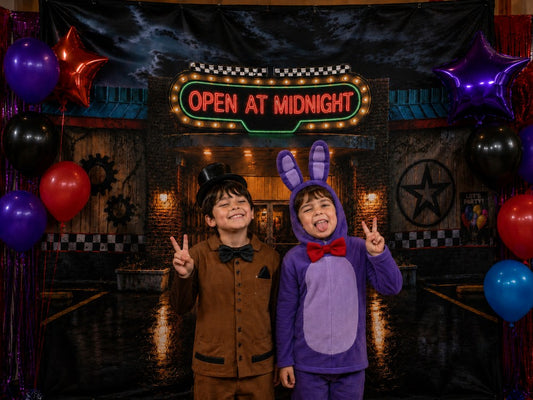 Gatsby Haunted Arcade Entrance Photography Party Backdrop GB_01314