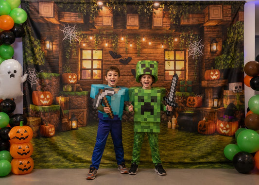 Gatsby Block World Halloween Photography Party Backdrop GB_01336