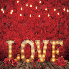 Gatsby Love Red Rose Flower Photography Backdrop Gbsx-01259