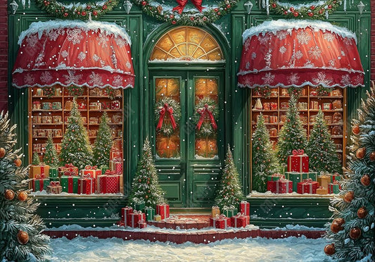 Gatsby Merry Christmas Market Shop Wonderland Photography Backdrop Gbsx-01082