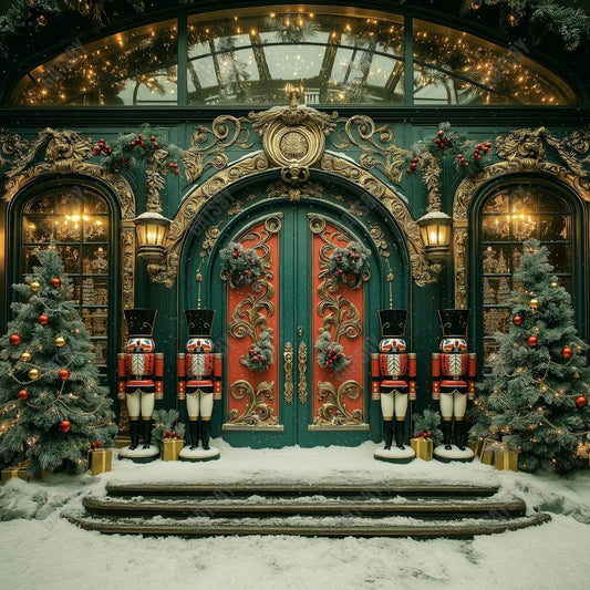 Gatsby Nutcracker Christmas Shop Photography Backdrop Gbsx-01097