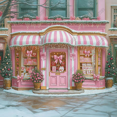 Gatsby Pink And White Christmas Candy Shop Boutique Photography Backdrop Gbsx-01083