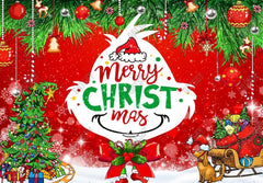 Gatsby Red And Green Merry Grinchmas Birthday Photography Backdrop Gbsx-01080