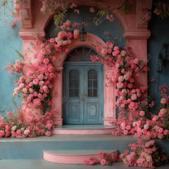Gatsby Spring Arched Flower Door Photography Backdrop Gbsx-01394