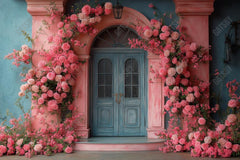 Gatsby Spring Arched Flower Door Photography Backdrop Gbsx-01394