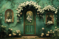 Gatsby Spring Green Garden Floral Door Photography Backdrop Gbsx-01226