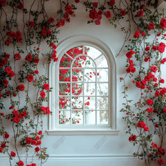 Gatsby Spring Valentine Flower Window Wall Photography Backdrop Gbsx-01312