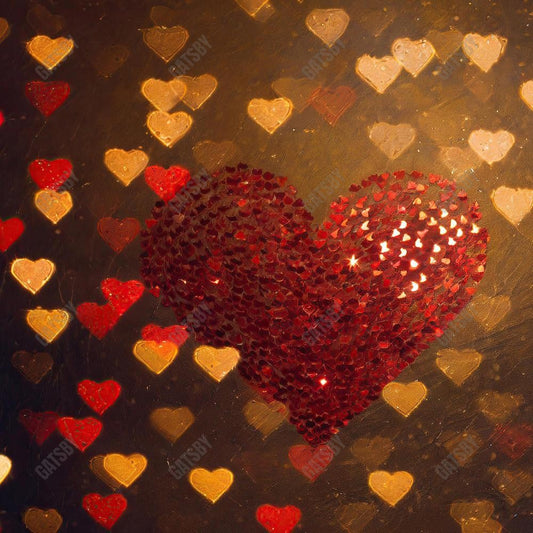 Gatsby Valentine Abstract Hearts Wall Photography Backdrop Gbsx-01253