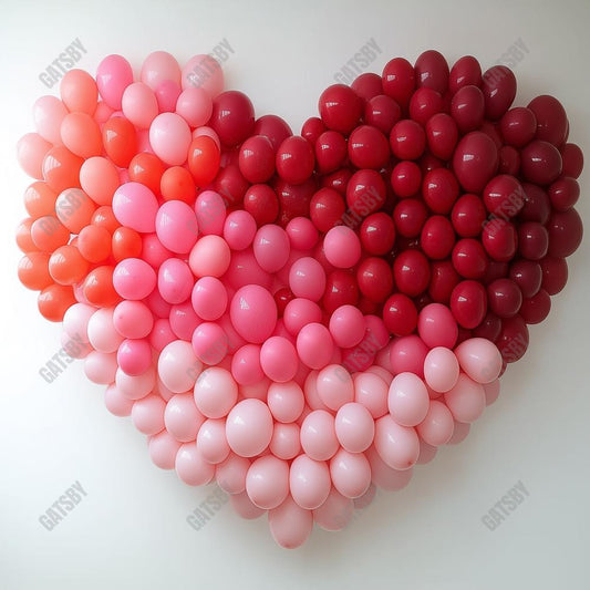 Gatsby Valentine Balloon Heart Wall Photography Backdrop Gbsx-01307
