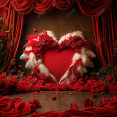 Gatsby Valentine Boho Love Heart Curtain Photography Backdrop Gbsx-01368