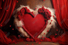 Gatsby Valentine Boho Love Heart Curtain Photography Backdrop Gbsx-01369