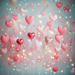 Gatsby Valentine Bokeh Heart Balloons Photography Backdrop Gbsx-01379