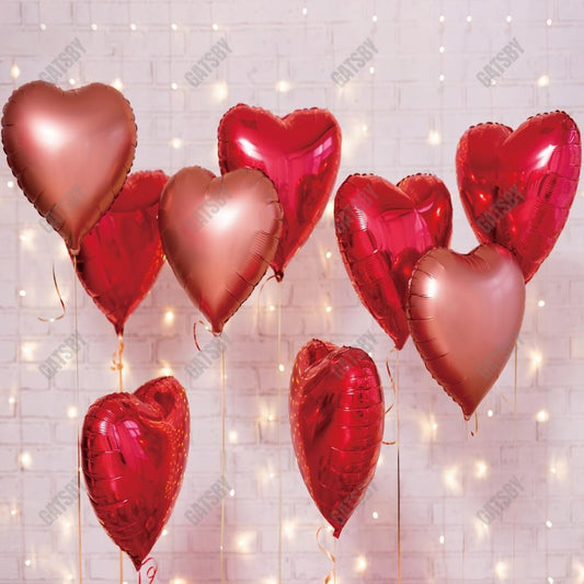 Gatsby Valentine Day Love Heart Balloons Wall Photography Backdrop Gbsx-01260