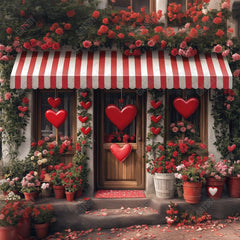 Gatsby Valentine Floral Shop Front Photography Backdrop Gbsx-01377