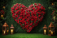 Gatsby Valentine Garden Of Heart Roses Photography Backdrop Gbsx-01410