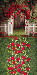Gatsby Valentine Garden Rose Flower Arch Photography Backdrop Gbsx-01282