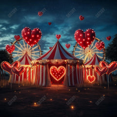 Gatsby Valentine Hugs And Kisses Carnival Photography Backdrop Gbsx-01332