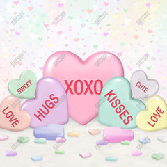 Gatsby Valentine Hugs And Kisses Photography Backdrop Gbsx-01291