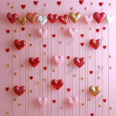 Gatsby Valentine Love Me Heart Curtains Photography Backdrop Gbsx-01420