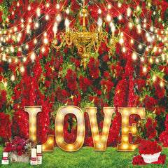 Gatsby Valentine Love Rose Garden Photography Backdrop Gbsx-01273