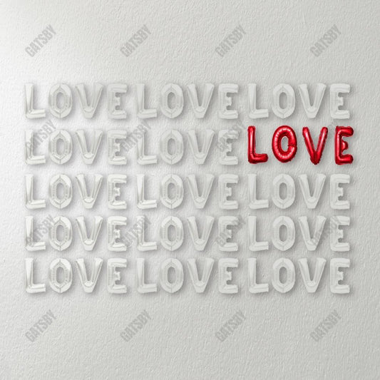 Gatsby Valentine Modern Love Balloons Photography Backdrop Gbsx-01290