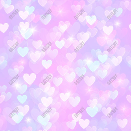 Gatsby Valentine Pastel Bokeh Heart Photography Backdrop Gbsx-01406