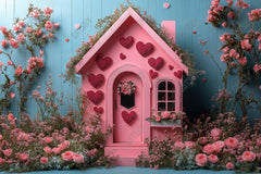 Gatsby Valentine Pet Wooden Floral Dog House Photography Backdrop Gbsx-01428