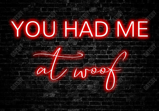 Gatsby Valentine Pet You Had Me At Woof Photography Backdrop Gbsx-01293