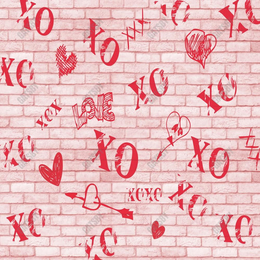 Gatsby Valentine Pink Birck Wall Photography Backdrop Gbsx-01263