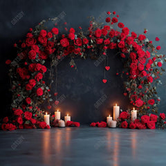 Gatsby Valentine Pink Flower Arch Photography Backdrop Gbsx-01432