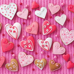 Gatsby Valentine Pink Heart Gingerbreads Cookies Photography Backdrop Gbsx-01238