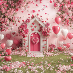 Gatsby Valentine Pink Pet Dog House Photography Backdrop Gbsx-01431