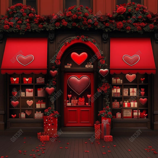 Gatsby Valentine Red Love Shop Photography Backdrop Gbsx-01359